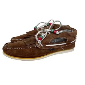 Dolfie Landom Hi Suede Fringe Moccasin Boots Men’s 8.5 EU 42 Handmade Portugal